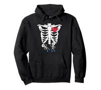 Squelette Annonce de Grossesse Twins Xray Funny Halloween Sweat à Capuche