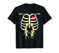 Squelette Annonce de Grossesse Twins Xray Funny Halloween T-Shirt