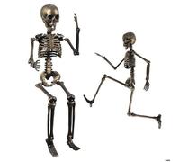 Squelette Articulé - P'TIT CLOWN - 23569 - 40 cm - Effet Bronze Vieilli - Décoration Halloween