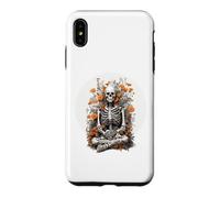 Squelette Assis Fleurs drôles Halloween Grunge Crâne Coque pour iPhone XS Max