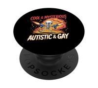 Squelette autistique et gay Drôle Explosion Meme PopSockets PopGrip Adhésif