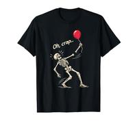 Squelette avec Ballon Rouge Perdu et os cassé Argot drôle T-Shirt Graphique avec Valeur