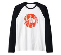 Squelette avec épée et Bouclier Halloween Manche Raglan
