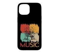 Squelette Batteur Musique Rétro Halloween Rock Band Coque pour iPhone 15