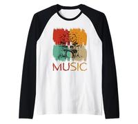 Squelette Batteur Musique Rétro Halloween Rock Band Manche Raglan