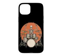 Squelette Batteur Percussionniste Rock and Roll Drumming Spooky Coque pour iPhone 15 Plus