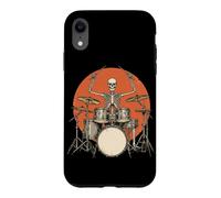 Squelette Batteur Percussionniste Rock and Roll Drumming Spooky Coque pour iPhone XR