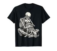 Squelette câlin Chien Gothique Halloween propriétaire d'animal T-Shirt