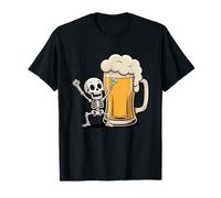 Squelette célèbre avec Une Illustration de bière mousseuse T-Shirt