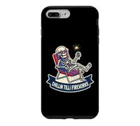 Squelette Chillin Till The Fireworks Funny 4th of Lazy July Coque pour iPhone 7 Plus/8 Plus