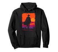Squelette Cowboy Gunslinger Desert Sunset Western Gothique Sweat à Capuche