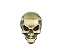 Squelette Crâne os style voiture emblème Badge Sticker 3D Décor Doré