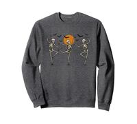 Squelette Dance Party Under Moon With Bats Sweatshirt