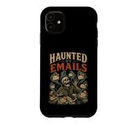 Squelette de Bureau d'halloween hanté par e-mails Halloween Coque pour iPhone 11