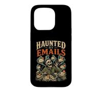 Squelette de Bureau d'halloween hanté par e-mails Halloween Coque pour iPhone 15 Pro