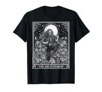 Squelette de Carte de Tarot The Air Guitarist Air Guitar Player T-Shirt