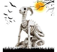 Squelette de chèvre d'halloween - Prop de cimetière Prop Squelette Effrayant Skeleton Statue de chèvre | Détails complexes Décorations squelettes d'halloween | du crâne de pour Les fêt