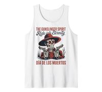Squelette de Cowboy rétro Día de Los Muertos Débardeur