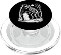 Squelette de Dinosaure dans Une Forêt Hantée Illustration PopSockets PopGrip pour MagSafe