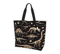 Squelette de dinosaure sac fourre-tout pour femme, sacs fourre-tout pour femme, sac fourre-tout étanche pour professeur, salle de sport, travail, école avec poche intérieure