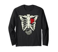 Squelette de Grossesse Burger Xray Halloween Soon to Be Dad Manche Longue