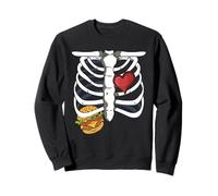 Squelette de Grossesse Burger Xray Halloween Soon to Be Dad Sweatshirt