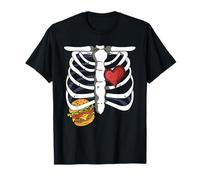 Squelette de Grossesse Burger Xray Halloween Soon to Be Dad T-Shirt