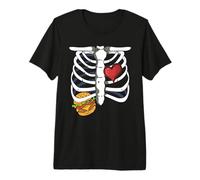 Squelette de Grossesse Burger Xray Halloween Soon to Be Dad T-Shirt Haut de Gamme