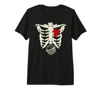 Squelette de Grossesse Burger Xray Halloween Soon to Be Dad T-Shirt Haut de Gamme