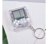 Squelette De Jeu Mini Carré Russe Transparent Blanc 22g Jouet De Jeu De Cartes De Lecture Portable Avec Porte-Clés