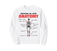 Squelette de jiu Jitsu brésilien Anatomie drôle Arts Martiaux Sweatshirt