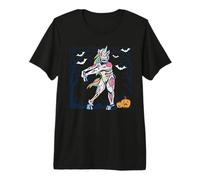 Squelette de Licorne drôle Halloween Dab Dance Magical T-Shirt Haut de Gamme