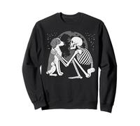 Squelette de Lune épagneul Breton Halloween Amoureux des Chiens Sweatshirt