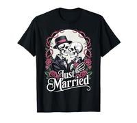 Squelette de Mariage Gay Couple Assorti Lune de Miel Just Married T-Shirt