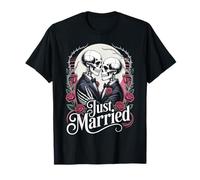Squelette de Mariage Gay Couple Assorti Lune de Miel Just Married T-Shirt