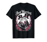 Squelette de Mariage Gay Couple Assorti Lune de Miel Just Married T-Shirt
