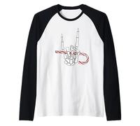 Squelette de Noël en Forme de Main de Canne à Sucre d'orge Manche Raglan