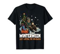 Squelette de Noël pour l'hiver, Juste en Attendant Halloween T-Shirt
