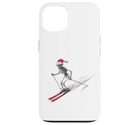 Squelette de Noël, Ski, Skieur, Montagne, Hiver, Original Coque pour iPhone 13