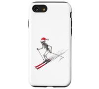 Squelette de Noël, Ski, Skieur, Montagne, Hiver, Original Coque pour iPhone SE (2020) / 7/8