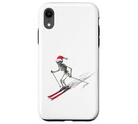 Squelette de Noël, Ski, Skieur, Montagne, Hiver, Original Coque pour iPhone XR