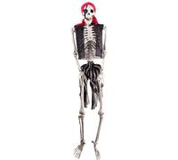 Squelette de Pirate Pirate Halloween Squelette VIGHT Ville Plaque Faille A réglable Décorations d'halloween effrayantes pour la décoration de Jardin en Plein air Life Life