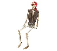 Squelette de pirate - squelette pirate d'Halloween 40cm, conception créative | Halloween pose squelettes décoration propose des vêtements en lambeaux, un corps humain réaliste complet pour la scène ha