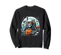 Squelette de plongée Plongeur Plongeur Halloween Vie océanique Sweatshirt