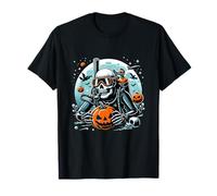 Squelette de plongée Plongeur Plongeur Halloween Vie océanique T-Shirt