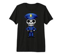 Squelette de Policier T-Shirt Haut de Gamme