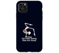 Squelette de Pose de Yoga Amusant I'm Only Doing This for Pizza Coque pour iPhone 11 Pro Max