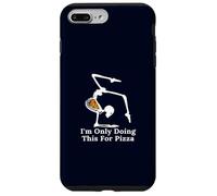 Squelette de Pose de Yoga Amusant I'm Only Doing This for Pizza Coque pour iPhone 7 Plus/8 Plus