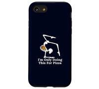 Squelette de Pose de Yoga Amusant I'm Only Doing This for Pizza Coque pour iPhone SE (2020) / 7/8