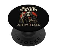 Squelette de Sang chrétien Gothique Christ est Seigneur Christcore PopSockets PopGrip Adhésif